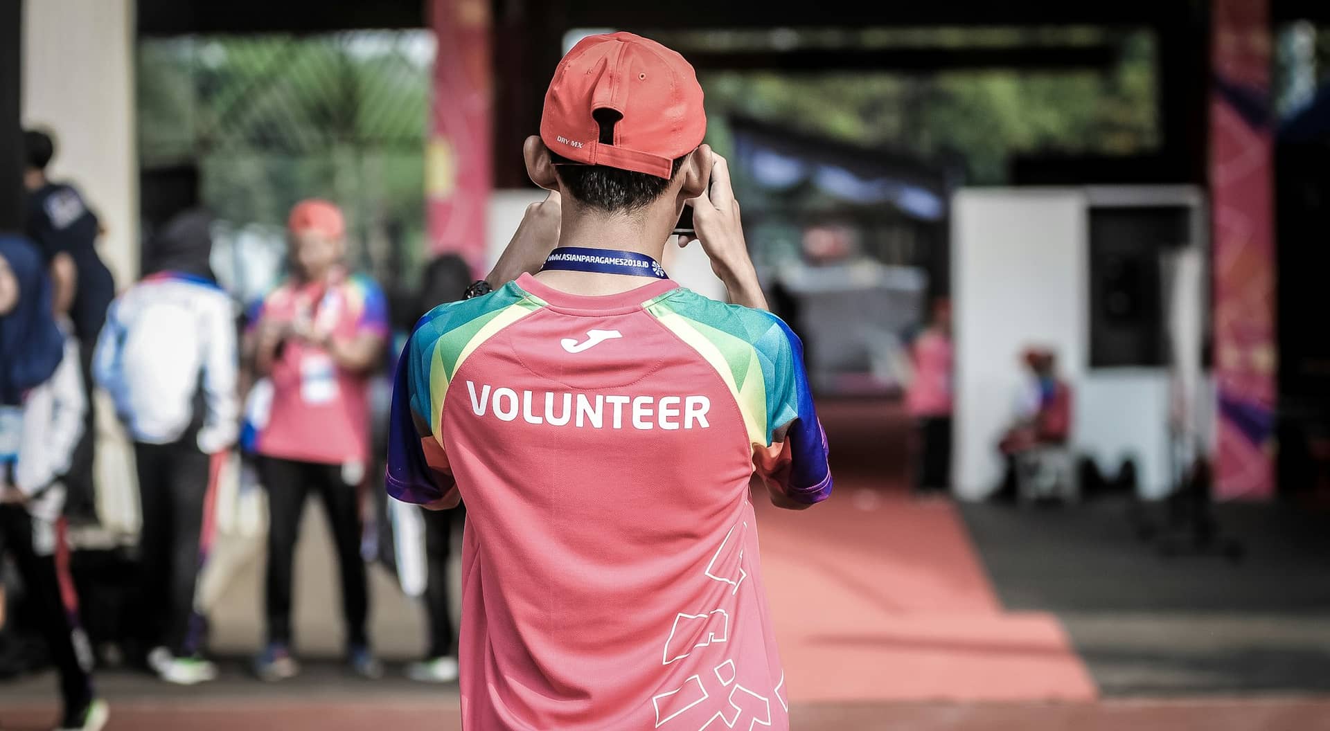 Volunteers joining hands in support of Texas families